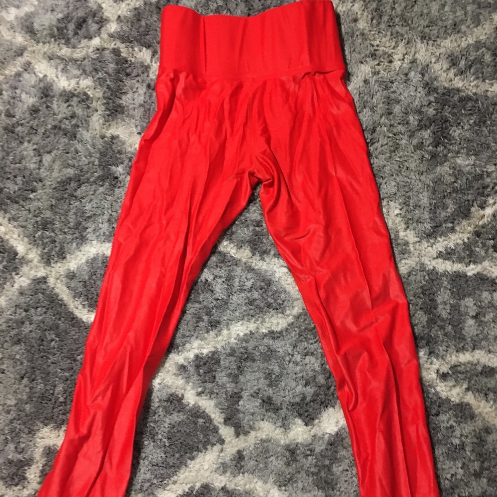 NWOT never worn super high waisted shiny leggings